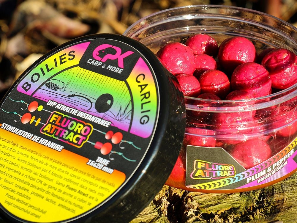 BOILIES CARLIG FLUORO ATRACT – PRUNA 160GR 16/20MM
