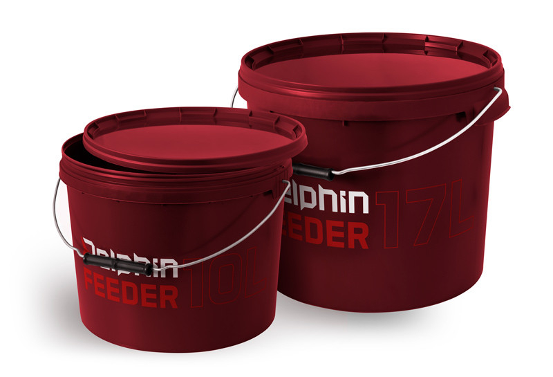 Galeata rotunda cu capac Delphin Feeder