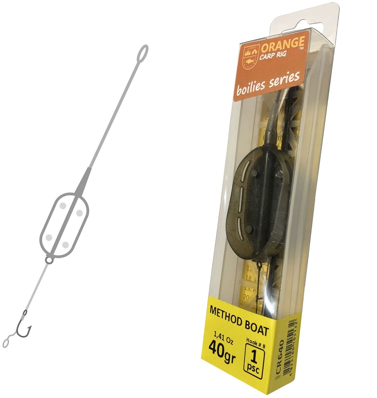 Montura Feeder Orange Method Boat 50 gr